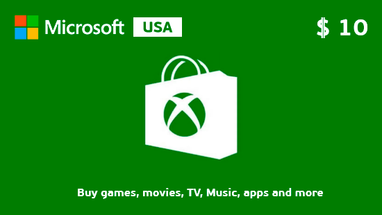 Xbox Gift Card $10 US 