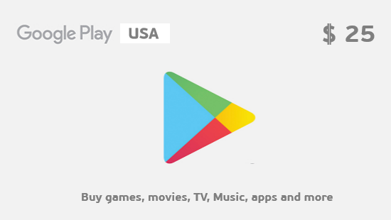 Google Play $25 US