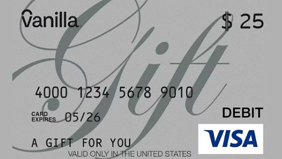 Visa Vanilla Debit Card 25$ US