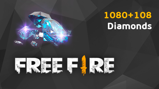 Free Fire 1080+108 Diamonds