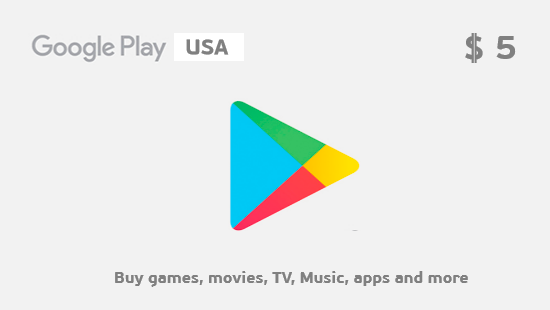Google Play $5 US